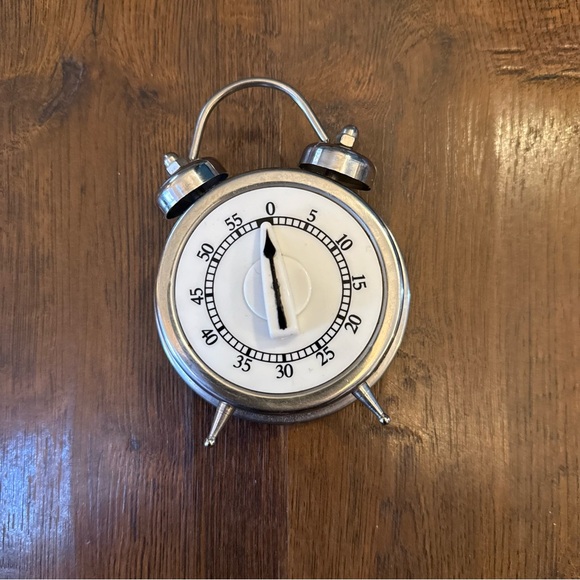 Other - Classic Silver Timer Clock for Home Decor